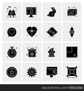 16 Universal Business Icons Vector. Creative Icon Illustration to use in web and Mobile Related project.