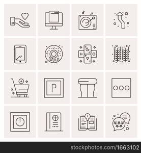 16 Universal Business Icons Vector. Creative Icon Illustration to use in web and Mobile Related project.