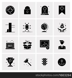 16 Universal Business Icons Vector. Creative Icon Illustration to use in web and Mobile Related project.