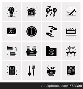 16 Universal Business Icons Vector. Creative Icon Illustration to use in web and Mobile Related project.