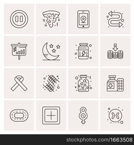 16 Universal Business Icons Vector. Creative Icon Illustration to use in web and Mobile Related project.