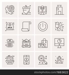 16 Universal Business Icons Vector. Creative Icon Illustration to use in web and Mobile Related project.