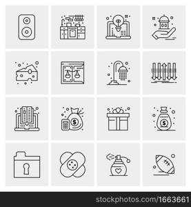 16 Universal Business Icons Vector. Creative Icon Illustration to use in web and Mobile Related project.