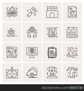 16 Universal Business Icons Vector. Creative Icon Illustration to use in web and Mobile Related project.