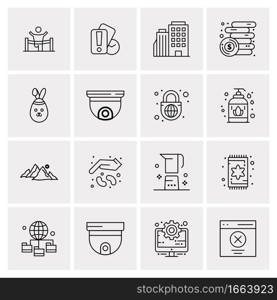 16 Universal Business Icons Vector. Creative Icon Illustration to use in web and Mobile Related project.