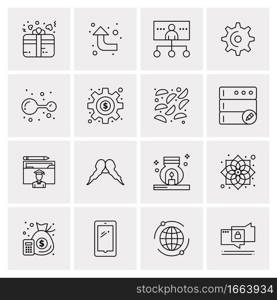 16 Universal Business Icons Vector. Creative Icon Illustration to use in web and Mobile Related project.