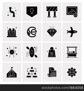 16 Universal Business Icons Vector. Creative Icon Illustration to use in web and Mobile Related project.