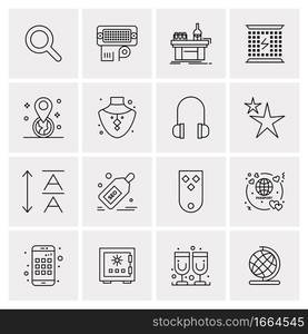 16 Universal Business Icons Vector. Creative Icon Illustration to use in web and Mobile Related project.