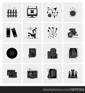 16 Universal Business Icons Vector. Creative Icon Illustration to use in web and Mobile Related project.