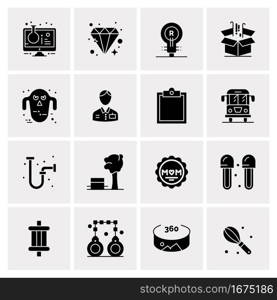 16 Universal Business Icons Vector. Creative Icon Illustration to use in web and Mobile Related project.