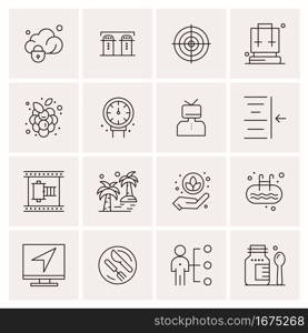 16 Universal Business Icons Vector. Creative Icon Illustration to use in web and Mobile Related project.