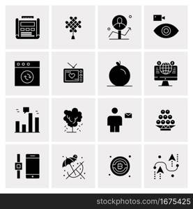 16 Universal Business Icons Vector. Creative Icon Illustration to use in web and Mobile Related project.