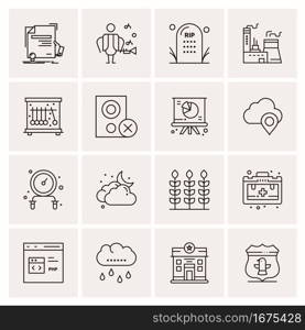 16 Universal Business Icons Vector. Creative Icon Illustration to use in web and Mobile Related project.