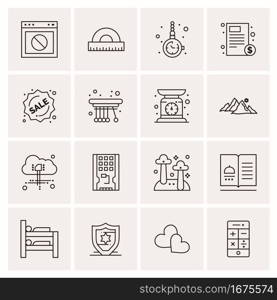 16 Universal Business Icons Vector. Creative Icon Illustration to use in web and Mobile Related project.