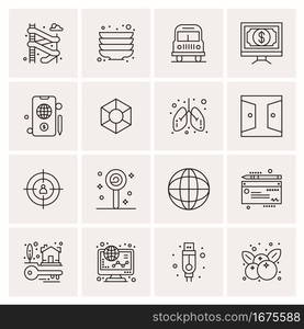 16 Universal Business Icons Vector. Creative Icon Illustration to use in web and Mobile Related project.