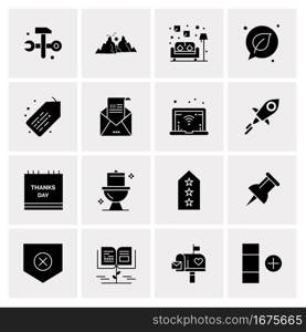 16 Universal Business Icons Vector. Creative Icon Illustration to use in web and Mobile Related project.