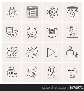 16 Universal Business Icons Vector. Creative Icon Illustration to use in web and Mobile Related project.