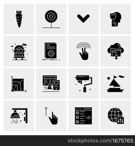 16 Universal Business Icons Vector. Creative Icon Illustration to use in web and Mobile Related project.