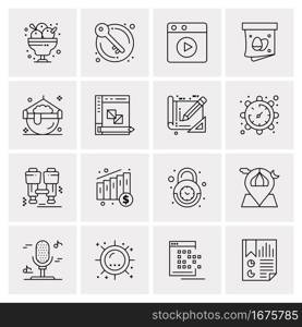 16 Universal Business Icons Vector. Creative Icon Illustration to use in web and Mobile Related project.