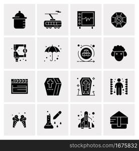 16 Universal Business Icons Vector. Creative Icon Illustration to use in web and Mobile Related project.