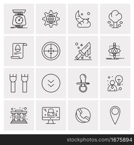 16 Universal Business Icons Vector. Creative Icon Illustration to use in web and Mobile Related project.