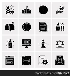 16 Universal Business Icons Vector. Creative Icon Illustration to use in web and Mobile Related project.