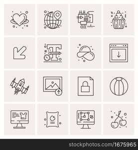 16 Universal Business Icons Vector. Creative Icon Illustration to use in web and Mobile Related project.