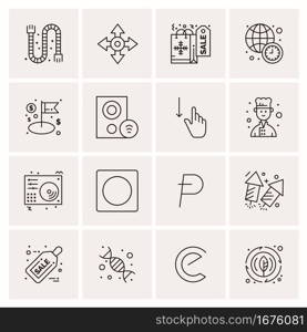 16 Universal Business Icons Vector. Creative Icon Illustration to use in web and Mobile Related project.