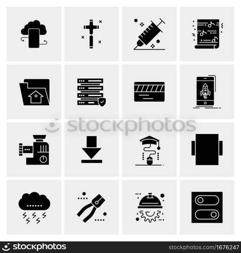 16 Universal Business Icons Vector. Creative Icon Illustration to use in web and Mobile Related project.