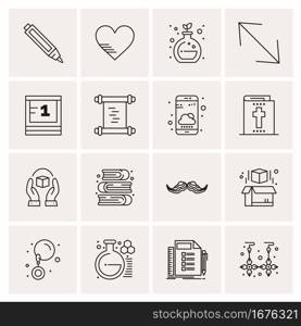 16 Universal Business Icons Vector. Creative Icon Illustration to use in web and Mobile Related project.