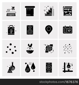 16 Universal Business Icons Vector. Creative Icon Illustration to use in web and Mobile Related project.