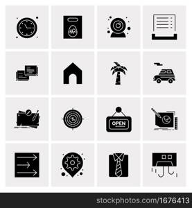 16 Universal Business Icons Vector. Creative Icon Illustration to use in web and Mobile Related project.