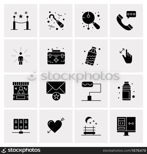 16 Universal Business Icons Vector. Creative Icon Illustration to use in web and Mobile Related project.