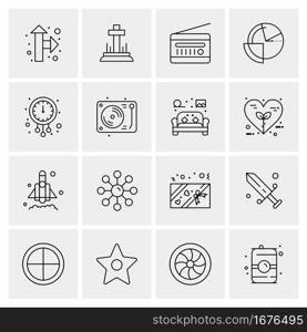 16 Universal Business Icons Vector. Creative Icon Illustration to use in web and Mobile Related project.