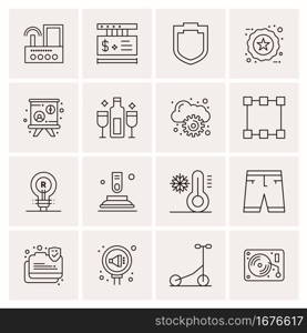 16 Universal Business Icons Vector. Creative Icon Illustration to use in web and Mobile Related project.