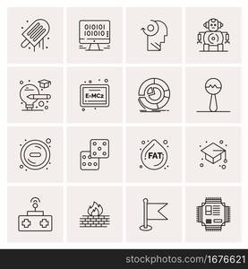 16 Universal Business Icons Vector. Creative Icon Illustration to use in web and Mobile Related project.