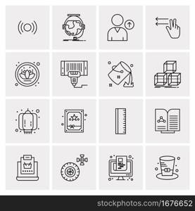 16 Universal Business Icons Vector. Creative Icon Illustration to use in web and Mobile Related project.