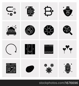 16 Universal Business Icons Vector. Creative Icon Illustration to use in web and Mobile Related project.