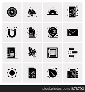 16 Universal Business Icons Vector. Creative Icon Illustration to use in web and Mobile Related project.