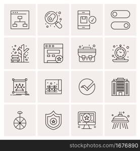 16 Universal Business Icons Vector. Creative Icon Illustration to use in web and Mobile Related project.