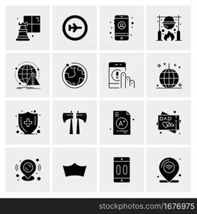 16 Universal Business Icons Vector. Creative Icon Illustration to use in web and Mobile Related project.