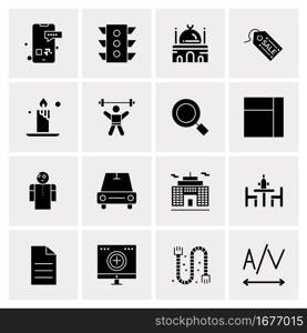 16 Universal Business Icons Vector. Creative Icon Illustration to use in web and Mobile Related project.