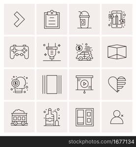 16 Universal Business Icons Vector. Creative Icon Illustration to use in web and Mobile Related project.