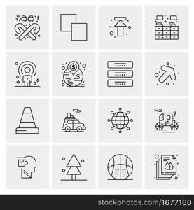 16 Universal Business Icons Vector. Creative Icon Illustration to use in web and Mobile Related project.