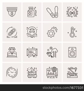 16 Universal Business Icons Vector. Creative Icon Illustration to use in web and Mobile Related project.