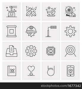 16 Universal Business Icons Vector. Creative Icon Illustration to use in web and Mobile Related project.