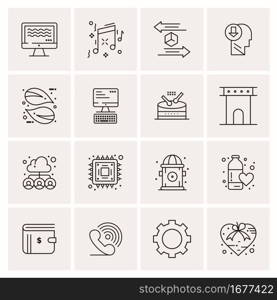 16 Universal Business Icons Vector. Creative Icon Illustration to use in web and Mobile Related project.