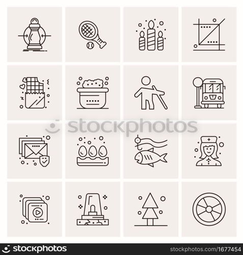 16 Universal Business Icons Vector. Creative Icon Illustration to use in web and Mobile Related project.