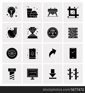 16 Universal Business Icons Vector. Creative Icon Illustration to use in web and Mobile Related project.