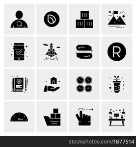 16 Universal Business Icons Vector. Creative Icon Illustration to use in web and Mobile Related project.